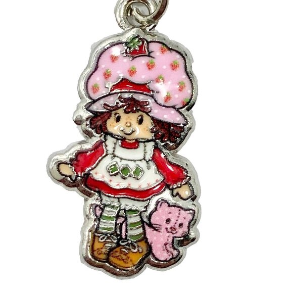 Vintage Strawberry Shortcake Custard Kitty Cat Clip On Charm Zipper Pull Bag - Picture 2 of 8